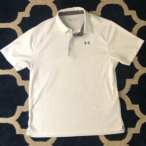 NWT- Under Armour White Polo